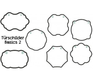 Stickserie ITH - Basic Türschilder 2
